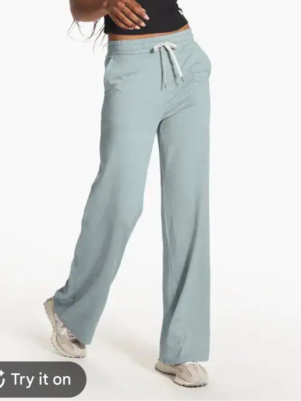 Vuori Halo Essential Wideleg - Long Pants in Green